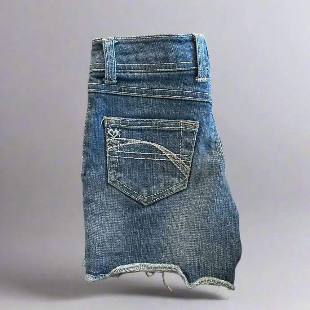 Girls Justice Blue Denim Shorts Size 7